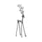 Hello Honey® 17.5" Gunmetal Cast Aluminum Thin Reindeer Tabletop Figurine